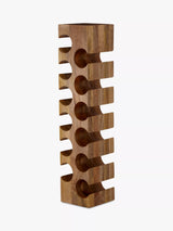 John Lewis John Lewis Tall Mango Wood Wine Rack, Natural, 12 Bottle- Buy online at McGrocer