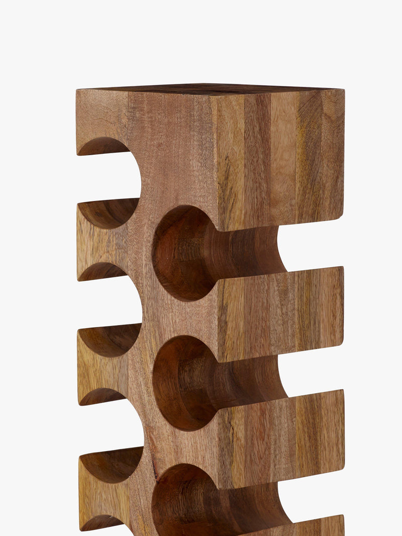 John Lewis mango wood wine rack 12 bottle natural (British brand)