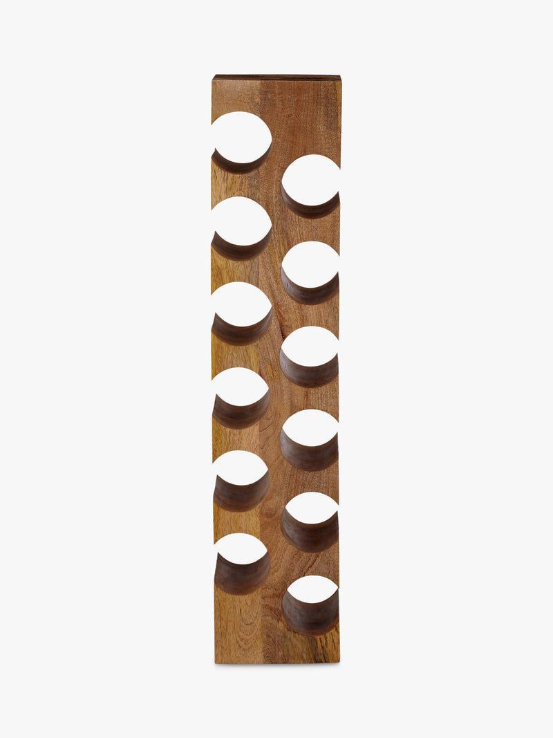 John Lewis mango wood wine rack 12 bottle natural (British brand)