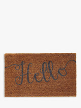 John Lewis John Lewis Hello Door Mat Natural Coir- Buy online at McGrocer