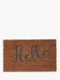 John Lewis Hello door mat natural coir, imported from the UK