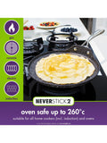 Eaziglide Neverstick2 Aluminum Non-Stick Pancake Pan Black 25cm - British product