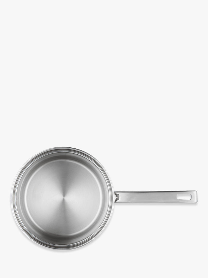 John Lewis stainless steel saucepan set with lids, 3 piece, UK version