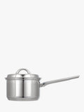 John Lewis stainless steel saucepan set with lids, 3 piece, UK version