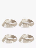 John Lewis Swirl napkin rings set of 4 silver (British brand)