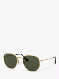 Ray-Ban hexagonal flat lens sunglasses with Flash mirror, UK version