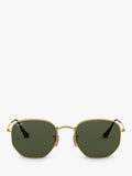 Ray-Ban hexagonal flat lens sunglasses with Flash mirror, UK version