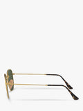 Ray-Ban hexagonal flat lens sunglasses with Flash mirror, UK version