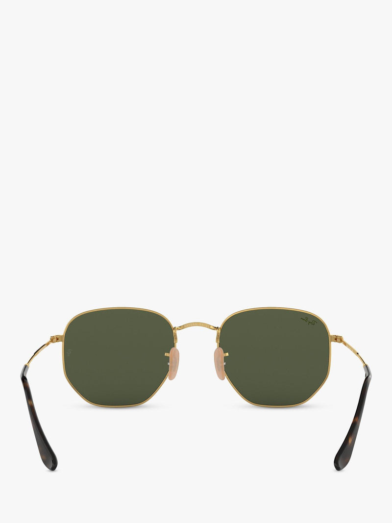 Ray-Ban hexagonal flat lens sunglasses with Flash mirror, UK version