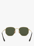 Ray-Ban hexagonal flat lens sunglasses with Flash mirror, UK version