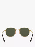 Ray-Ban hexagonal flat lens sunglasses with Flash mirror, UK version