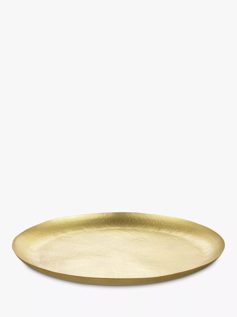 John Lewis Hammered Large Candle Plate