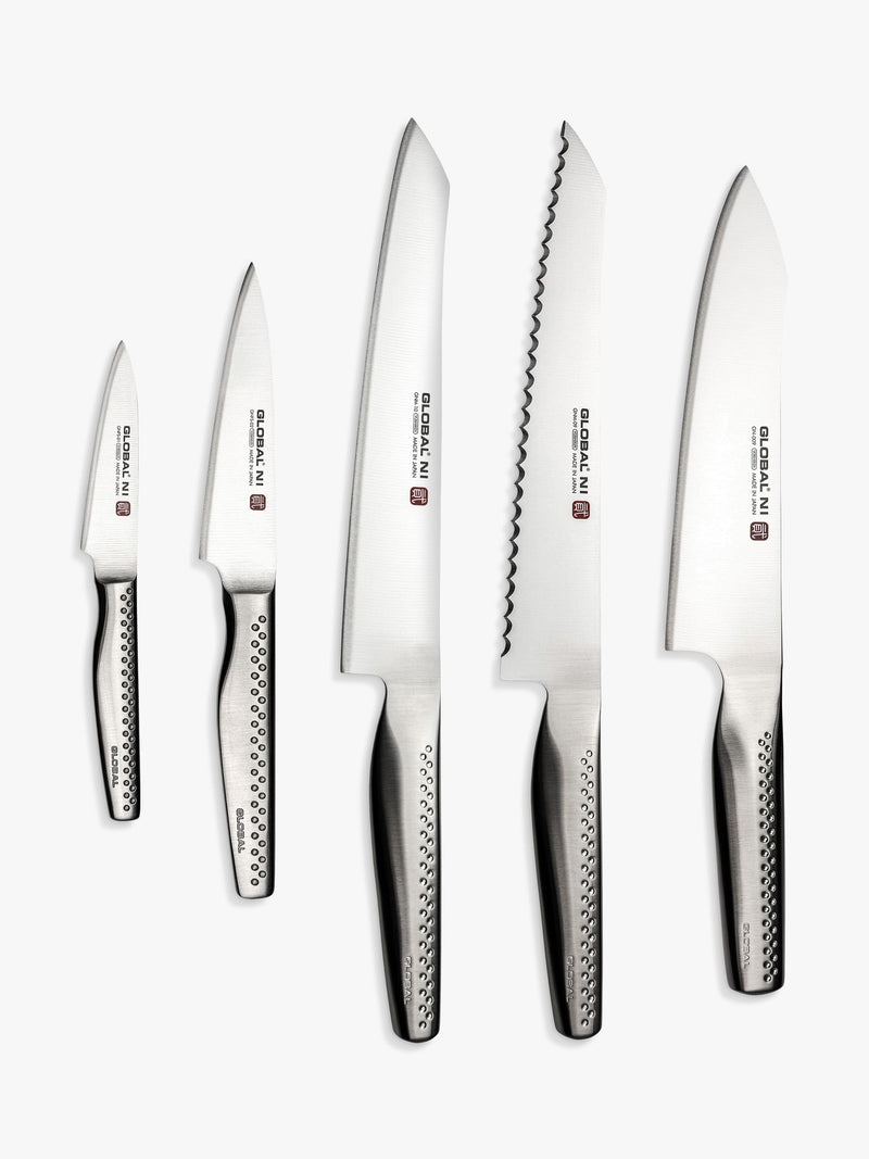 GLOBAL NI Series knife block 6 piece set (British brand)