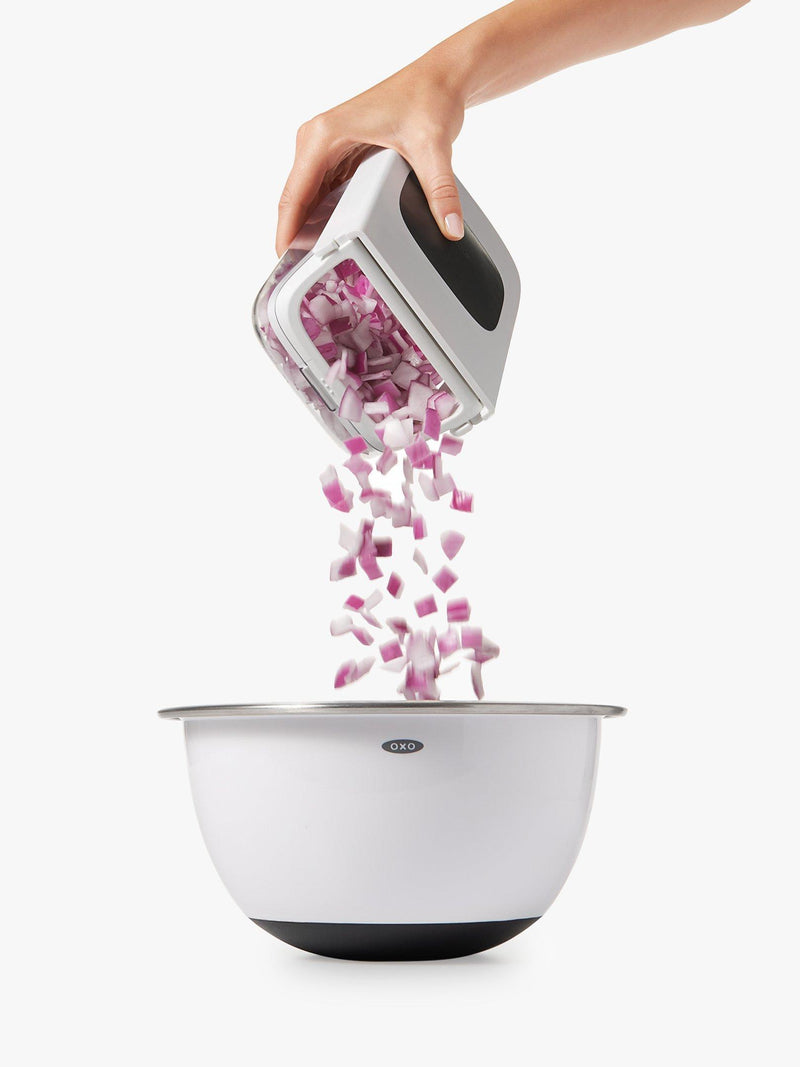 OXO Good Grips Easy Pour Vegetable Chopper, imported from the UK