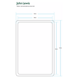 John Lewis oak wall mirror 54x79cm - British product
