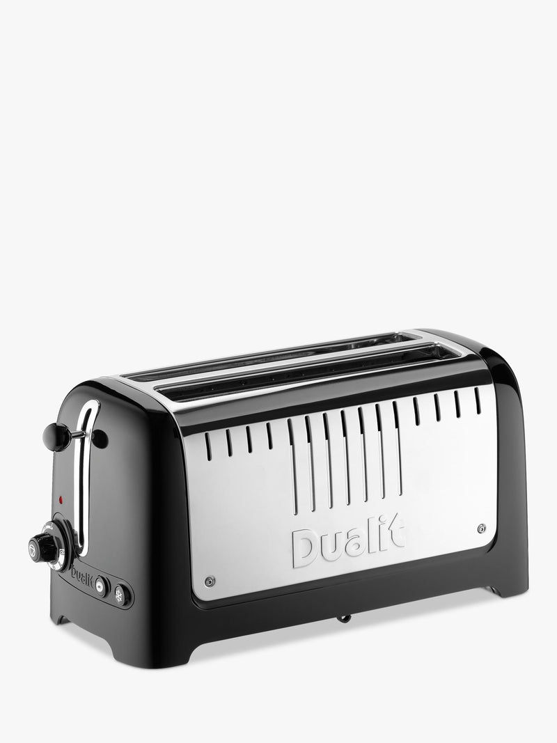 Dualit 2-Slice Long Lite Toaster, Black Gloss