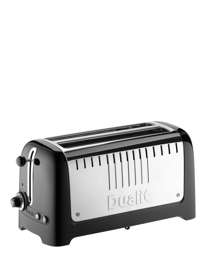 Dualit 2-Slice Long Lite Toaster, Black Gloss