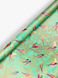 Bird Print Wrapping Paper with Gold Hints, 3 Meter Roll