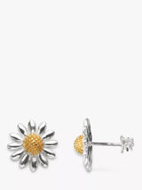 John Lewis Nina B Flower Stud Earrings Silver/Gold- Buy online at McGrocer