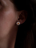 Nina B flower stud earrings gold plated, imported from the UK