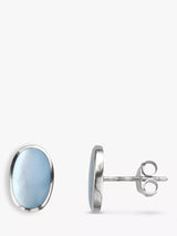 John Lewis Nina B Oval Stud Earrings with Mother of Pearl- Buy online at McGrocer