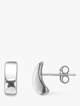 John Lewis Nina B Rectangular Drop Earrings, Silver, 1.4 x 0.5cm- Buy online at McGrocer