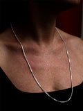 Nina B sterling silver box chain necklace 70cm (British brand)