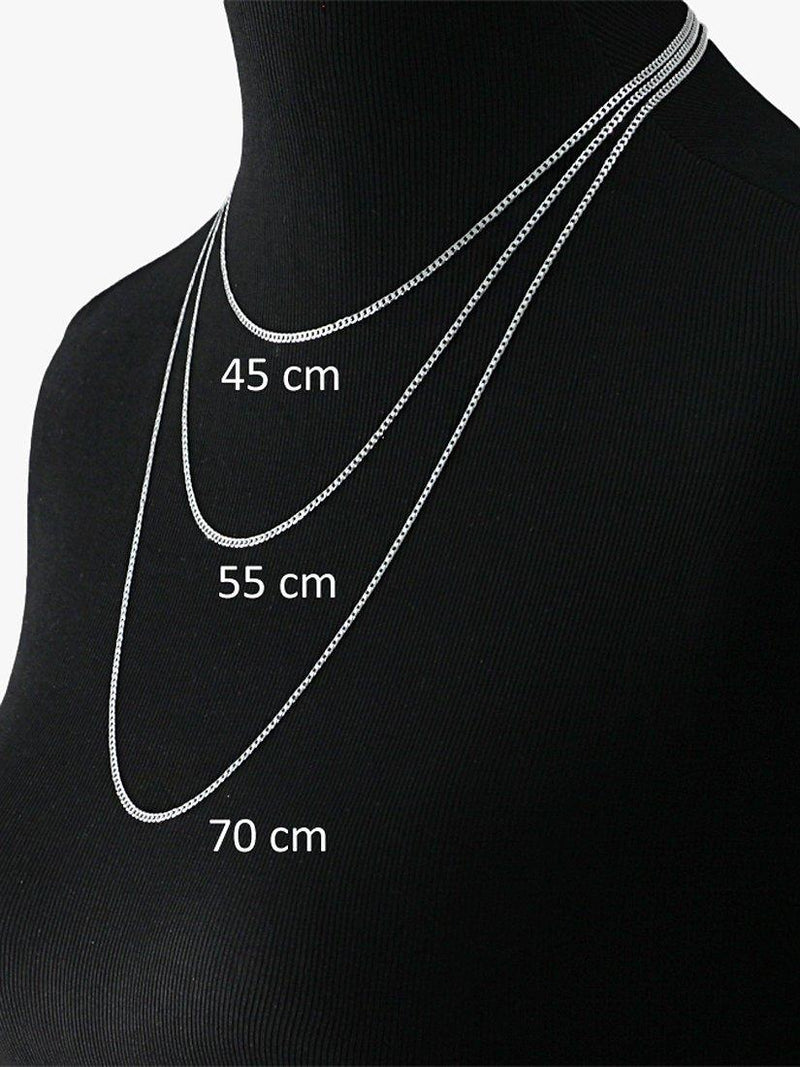 Nina B sterling silver box chain necklace 70cm (British brand)