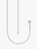 Nina B sterling silver box chain necklace 45cm, UK version
