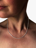 Nina B sterling silver box chain necklace 45cm, UK version