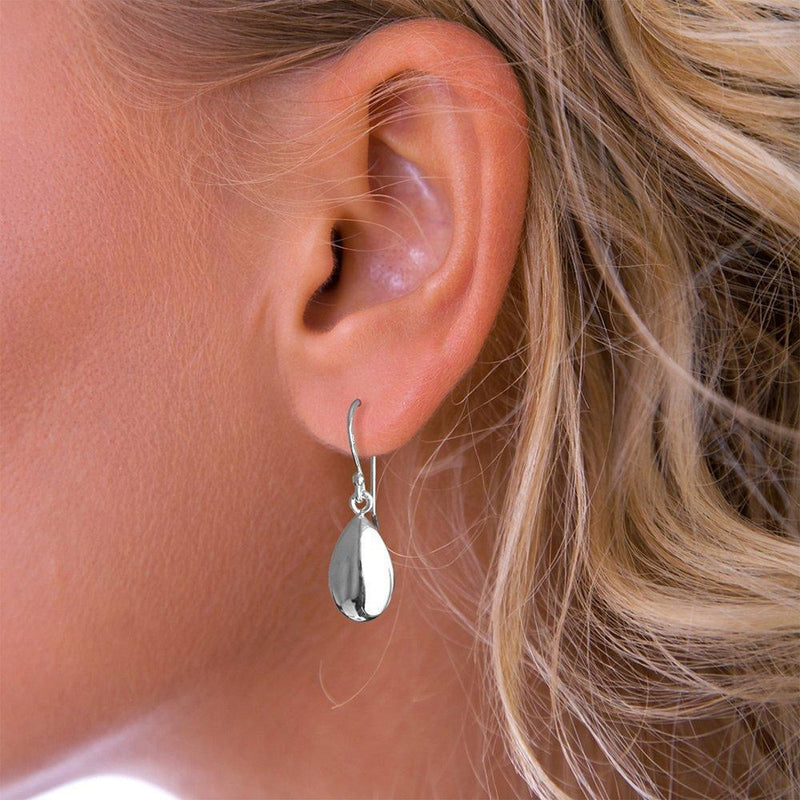 Nina B sterling silver teardrop earrings (British brand)