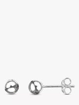 John Lewis Nina B Ball Stud Earrings Silver- Buy online at McGrocer