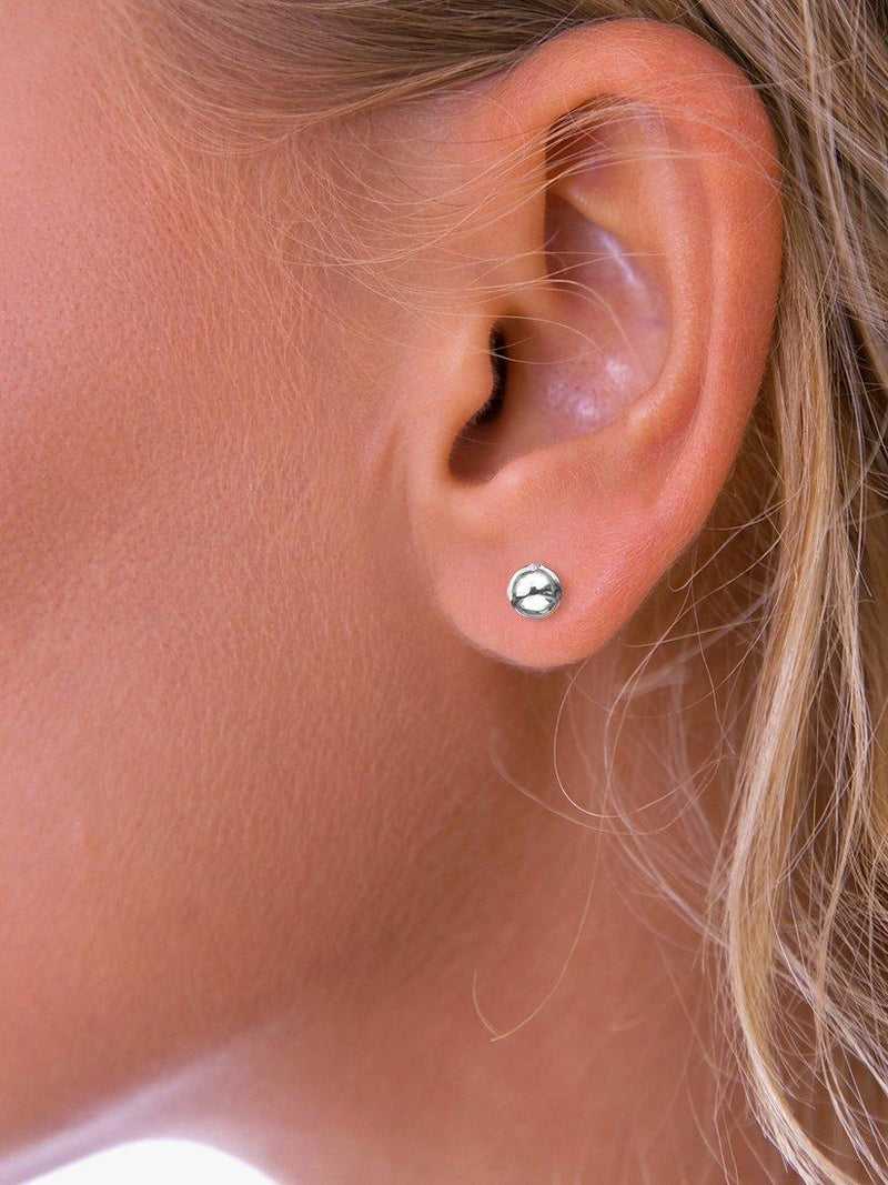 Nina B small silver stud earrings 0.5cm, UK version