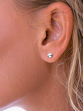Nina B small silver stud earrings 0.5cm, UK version