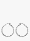 Nina B twisted hoop earrings silver 3cm, UK version