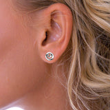Nina B silver swirl stud earrings 0.8cm, UK version