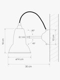 Anglepoise Original 1227 wall light chrome fittings (British brand)