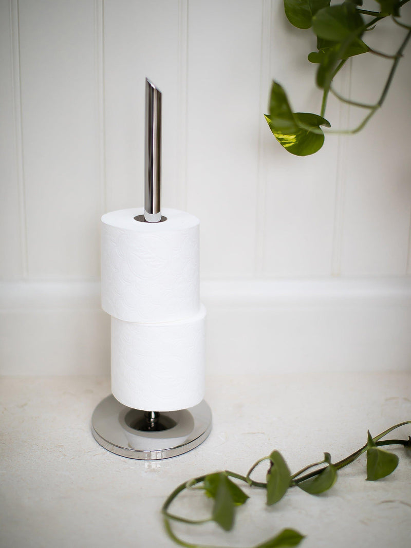 Robert Welch Oblique toilet roll holder with 3-roll capacity, imported from the UK