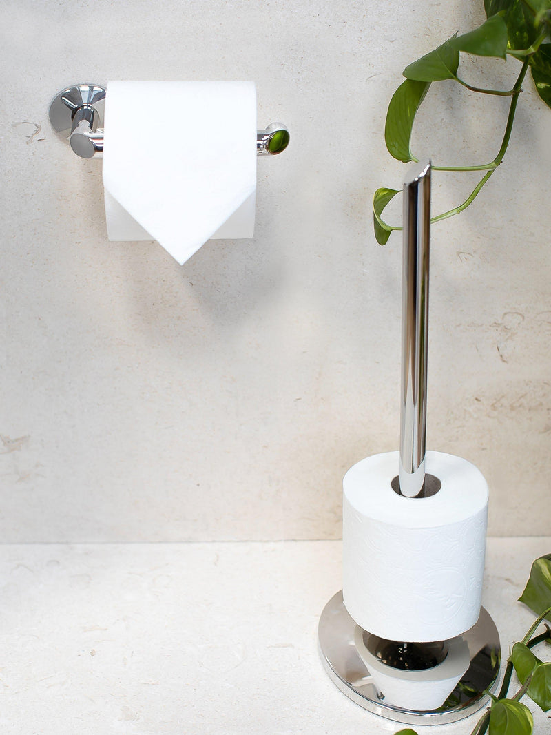 Robert Welch Oblique toilet roll holder with 3-roll capacity, imported from the UK