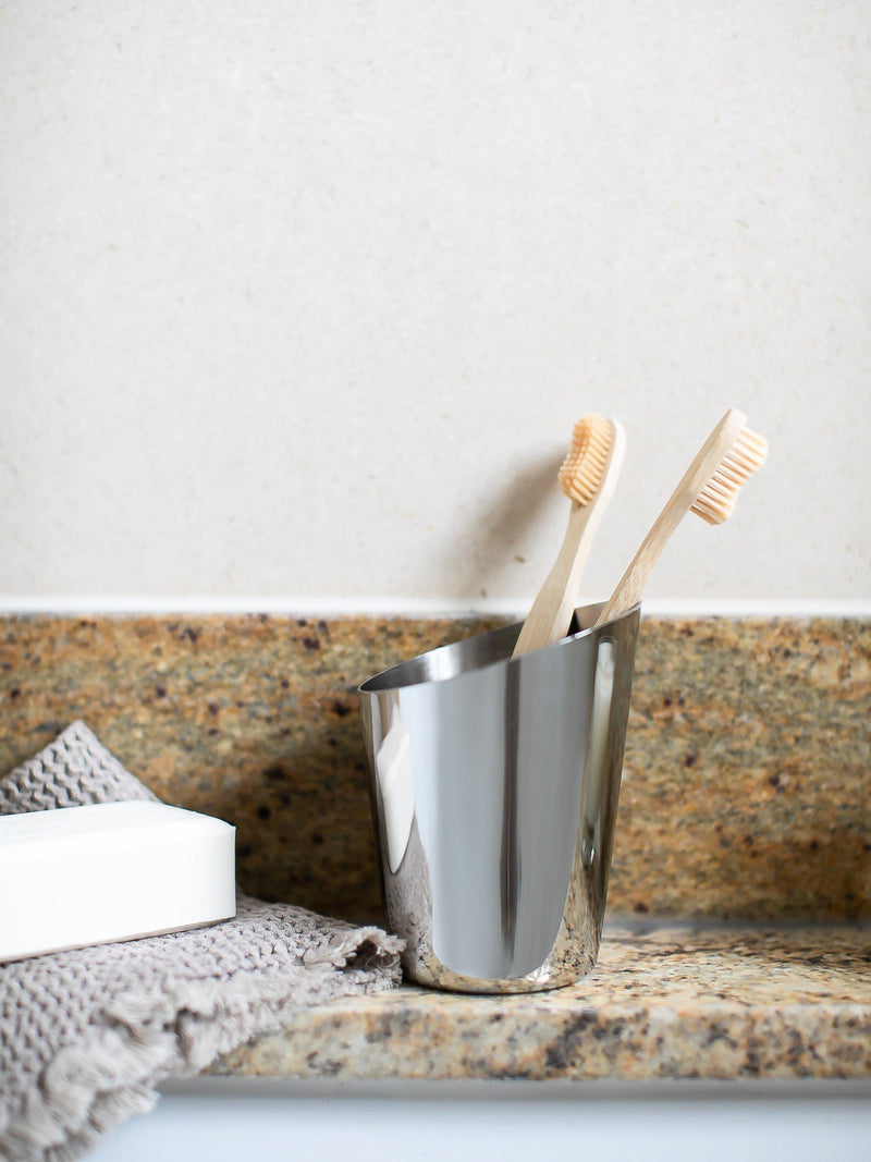 Robert Welch oblique toothbrush holder, imported from the UK