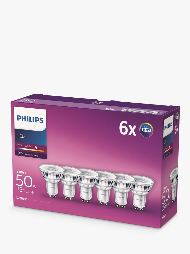 Philips LED bulbs GU10 4.6W pack of 6, imported from the UK