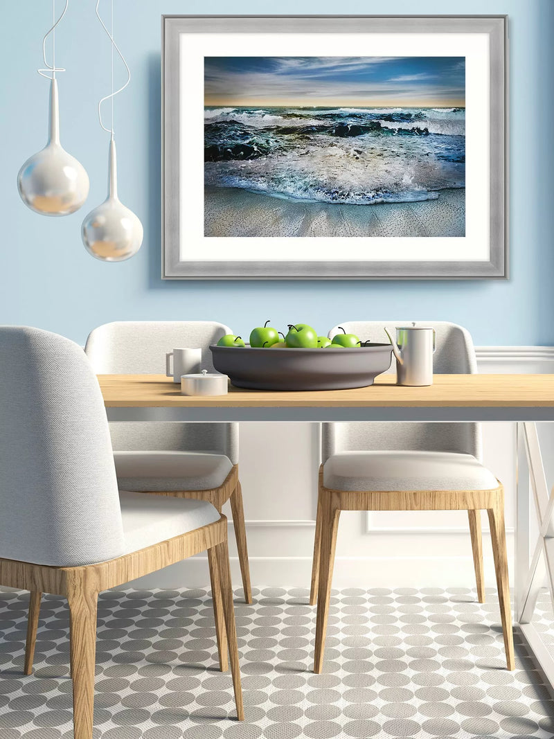 John Lewis framed print embellished seascape 84x110cm (British brand)
