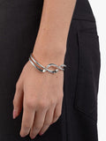 Andea sterling silver double twist half bangle - British product