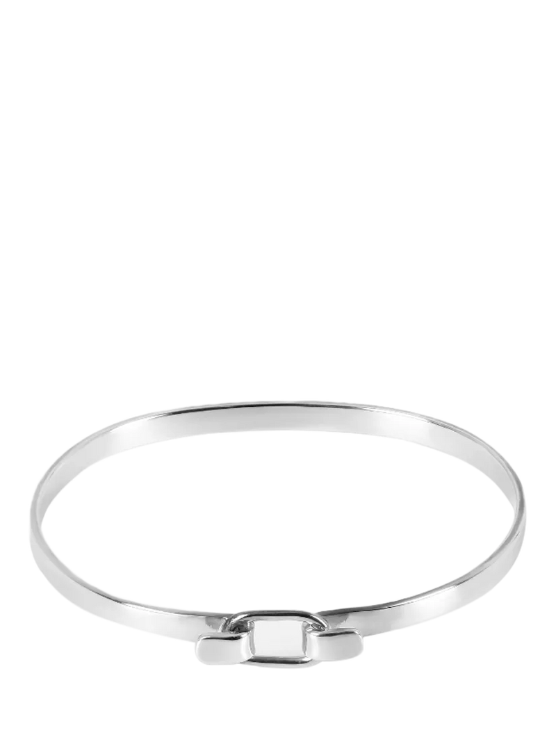 Andea sterling silver square edge belt bangle, imported from the UK
