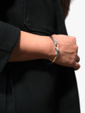 Andea sterling silver square edge belt bangle, imported from the UK