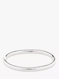 Andea sterling silver oval polished bangle - British product