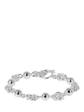 Andea sterling silver ball and knot bracelet 19cm, imported from the UK