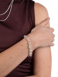 Andea sterling silver ball and knot bracelet 19cm, imported from the UK