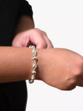 Andea sterling silver ball and knot bracelet 19cm, imported from the UK