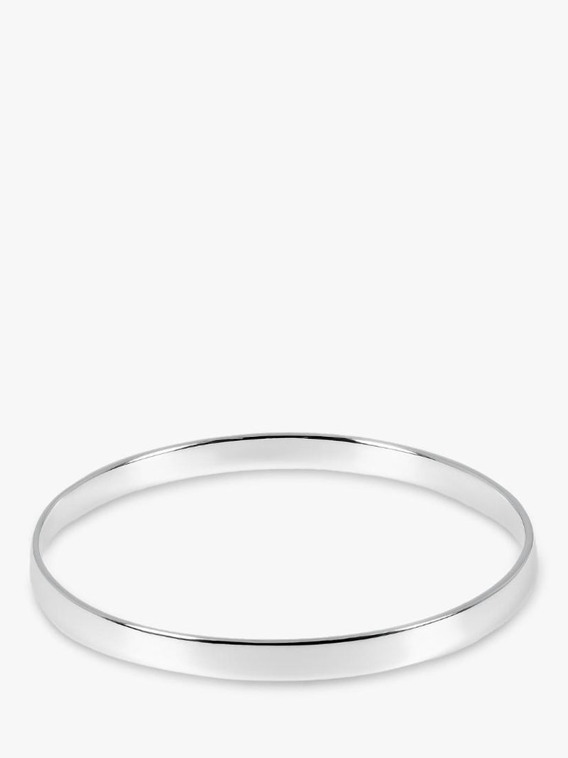 Andea sterling silver square edge bangle - British product